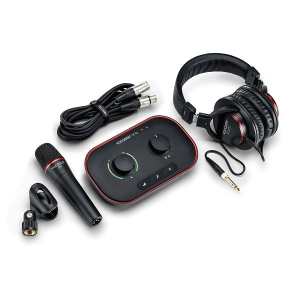 Vocaster One Studio —Solo Podcasting Interface with Vocaster DM1 Microphone & HP60v Headphones