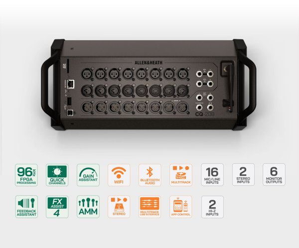 CQ-20B Digital Mixer with WiFi and Bluetooth Connectivity