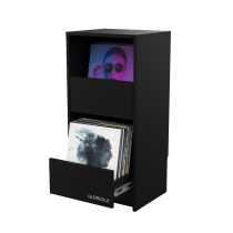 Glorious Vinyl Vault Record Storage Cabinet - Black