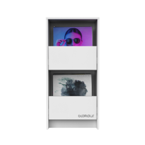 Glorious Vinyl Vault Record Storage Cabinet - White