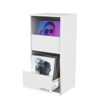 Glorious Vinyl Vault Record Storage Cabinet - White