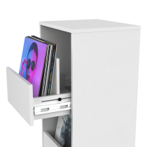 Glorious Vinyl Vault Record Storage Cabinet - White
