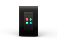 IP4 Four Button Wallplate Controller (Black)