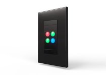 IP4 Four Button Wallplate Controller (Black)
