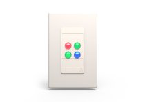 IP4 Four Button Wallplate Controller (White)