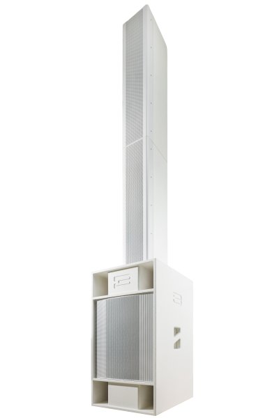 BASSBOSS Sublim8 Column PA Speaker w/ 18" Sub - White