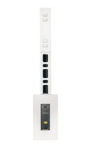 BASSBOSS Sublim8 Column PA Speaker w/ 18" Sub - White