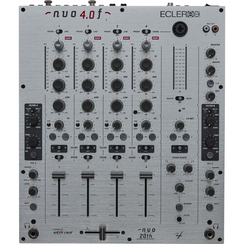 Ecler NUO-4.0F 4-Channel Analogue DJ Mixer - Silver