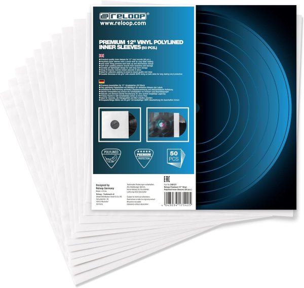 Glorious Premium 12'' Vinyl Polylined Inner Sleeves (50 pcs.)