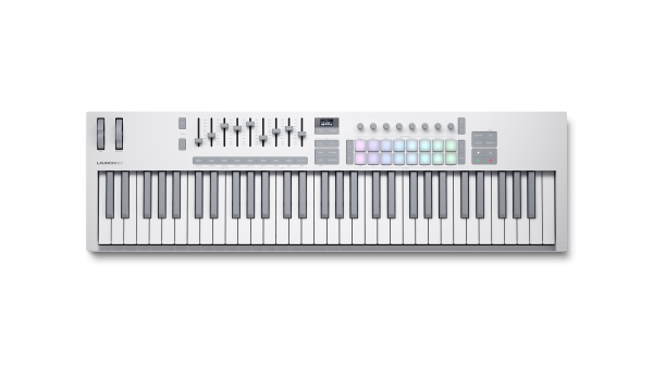 Novation Launchkey 61 MK4 White 61‑Key USB MIDI Controller Keyboard with DAW Control